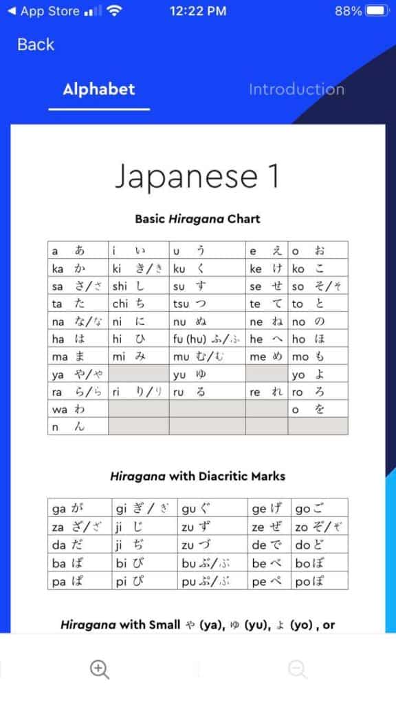 Pimsleur-Japanese-Review-Japanese-Script-Chart