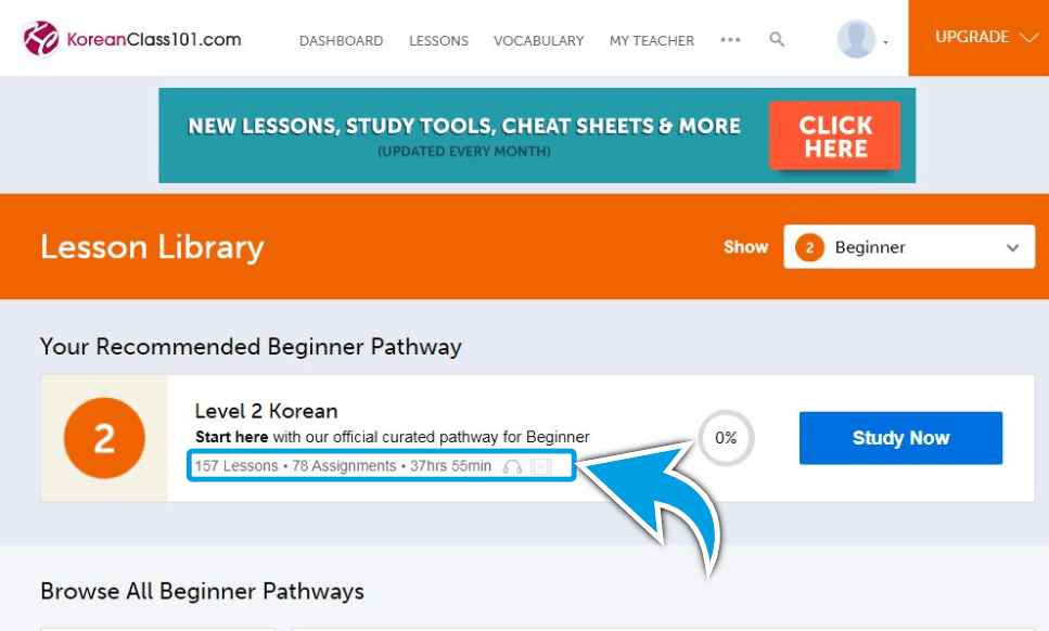 KoreanClass101-Review-lesson-library-beginner